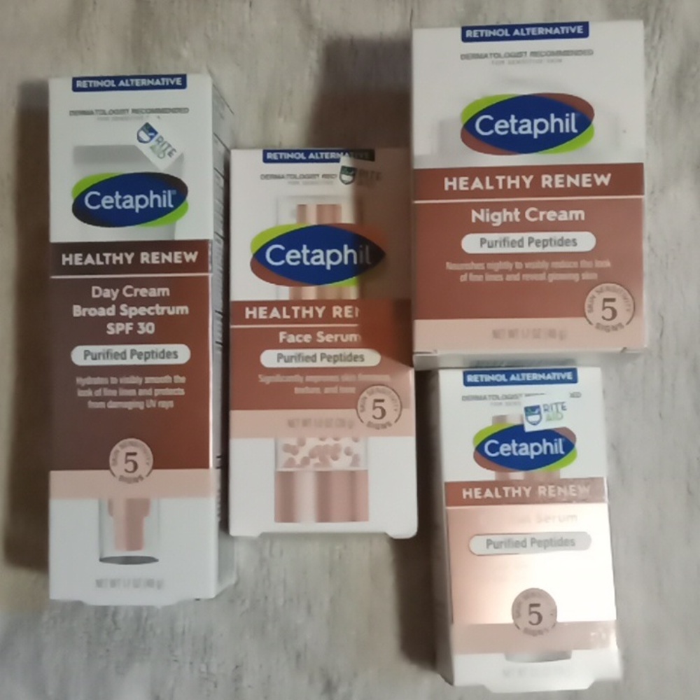 (4) NEW CETAPHIL RETINOL ALTERNATIVE HEALTHY RENEW PURIFIED PEPTIDES